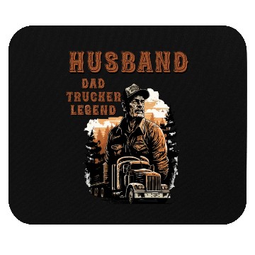 Discover Husband Dad Trucker Legend Mouse Pads