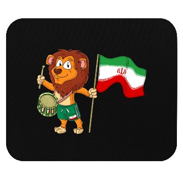 Discover Lion with the Iran flag Mouse Pads