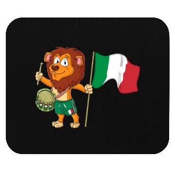 Discover Lion with the Italy flag Mouse Pads