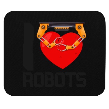 Discover Robot Robotics Engineer Heart I Mouse Pads