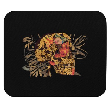 Discover floral butterfly skull art illustration abstract Mouse Pads
