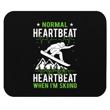 Discover Normal Heartbeat funny skiing Mouse Pads design