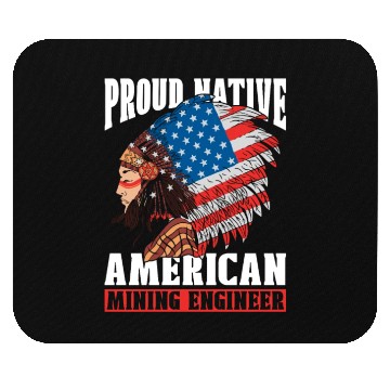 Discover Engineer Engineering Us Flag Mining Engineer Mouse Pads