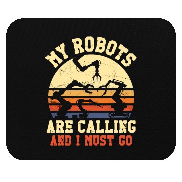 Discover Robot Robotics Engineer Retro Mouse Pads