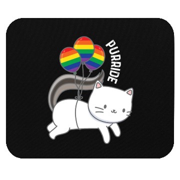 Discover Purride Cat Balloon Rainbow Gay Mouse Pads