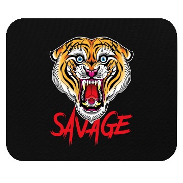 Discover Savage Tiger Traditional Tattoo Mouse Pads