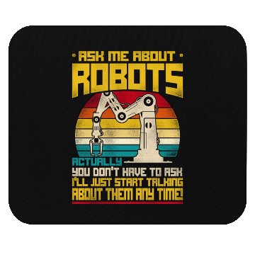 Discover Robot Robotics Engineer Retro Mouse Pads