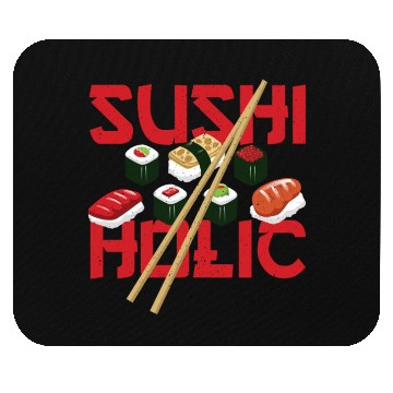 Discover Sushiholic Sushi Rolls Rice and Fish Mouse Pads