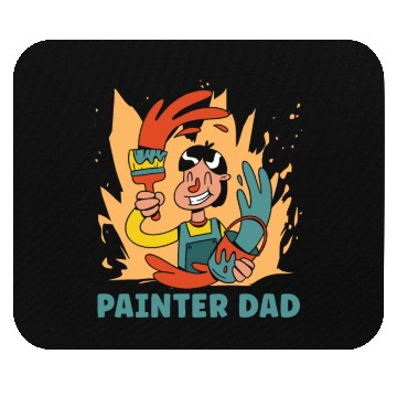Discover Painter Painting Dad Mouse Pads