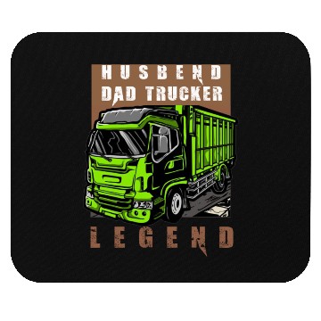 Discover Husband Dad Trucker Legend Mouse Pads