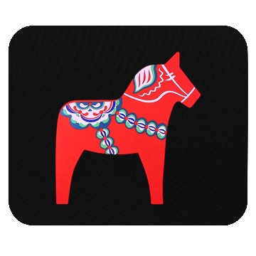 Discover Dalarna horse Mouse Pads