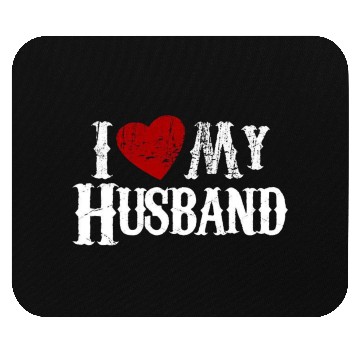 Discover I love my husband Mouse Pads