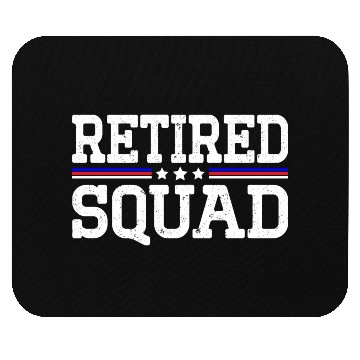 Discover Retirement Patriotic US Flag Retired Squad Mouse Pads