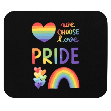 Discover PRIDE We Choose Love Rainbow Hearts & Rainbow Mouse Pads