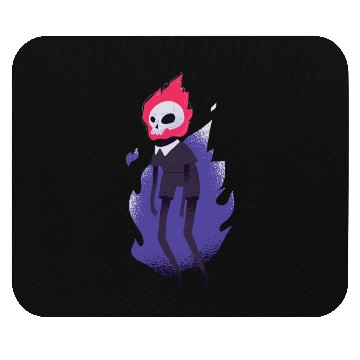 Discover Creepy skull face burning Creepy skull face burnin Mouse Pads
