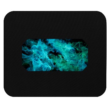 Discover Bright 3D AZURE GREEN NEBULA Mouse Pads