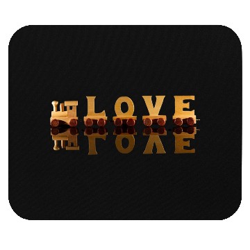 Discover Wooden Love Train Mouse Pads