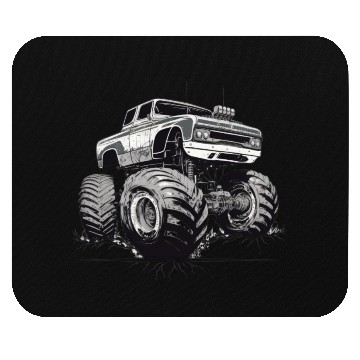Discover Monster Truck Vintage Mouse Pads