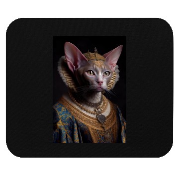 Discover Black King Devon Rex Cat Breed Portrait Royal Rena Mouse Pads