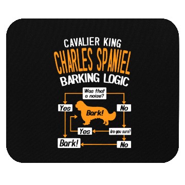 Discover Cavalier King Charles Spaniel Barking Logic Mouse Pads