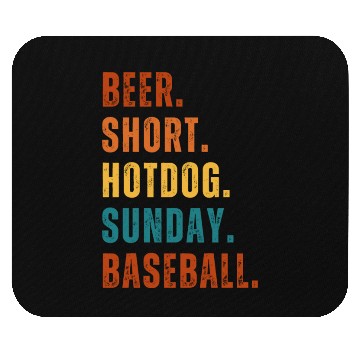 Discover Super Baseball Sunday Fan Mouse Pads