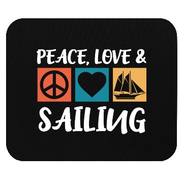 Discover Sailing Peace Love Captain Anchor Sailing Ship Mouse Pads