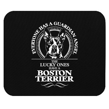Discover Boston Terrier Guardian Angel Dog quote Mouse Pads