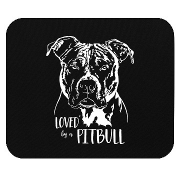 Discover Loved by a Pitbull dog mom dog saying Mouse Pads