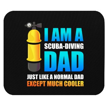Discover Scuba Diving Dad Snorkeling Deep Sea Diver Mouse Pads