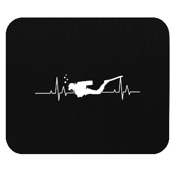 Discover Scuba Diving Heartbeat Deep Sea Diving Mouse Pads