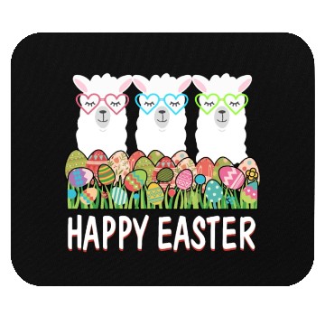 Discover Happy Easter Eggs Easter Llama Alpaca Bunny Mouse Pads
