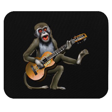 Discover Guitar monkey Mouse Pads