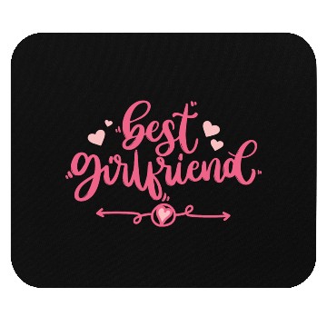 Discover I love girlfriend pink Mouse Pads