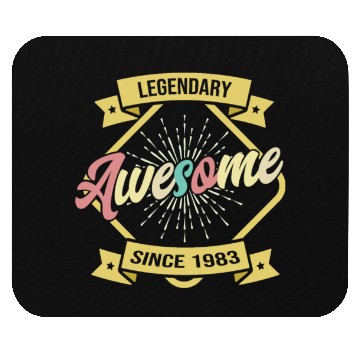 Discover Awesome since Awesome since 1983 birthday legend Mouse Pads