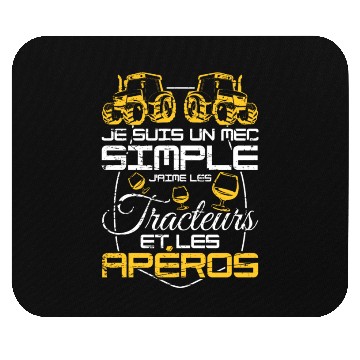 Discover Simple Guy Like Tractor Driver Farmer Mouse Pads