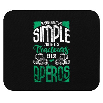 Discover Simple Guy Like Tractor Alcohol Driver Farmer Mouse Pads