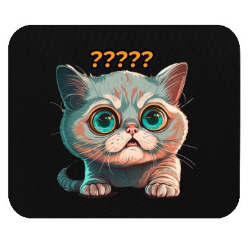 Discover funny cat surprised Mouse Pads
