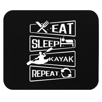 Discover Eat Sleep Repeat Kayak Paddling Canoe Watersports Mouse Pads
