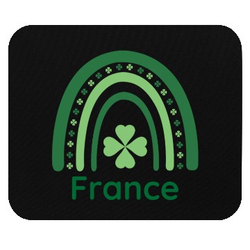 Discover France Clover Charm Boho Rainbow Mouse Pads