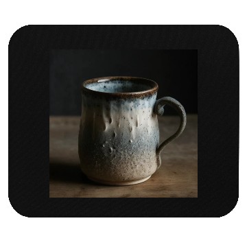 Discover A rough ceramic mug is a handmade piece Mouse Pads