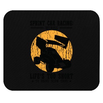 Discover Sprint Car Dirt Track Racing Mouse Pads