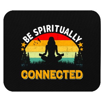 Discover Be spiritually connected yoga Vintage Mouse Pads
