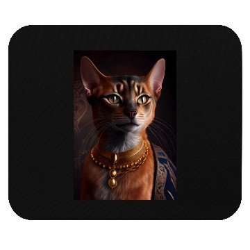 Discover Abyssinian Queen Cat Breed Portrait Royal Renaissa Mouse Pads