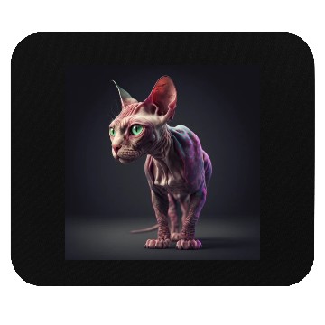Discover Canadian Sphynx cat with transparent skin Mouse Pads