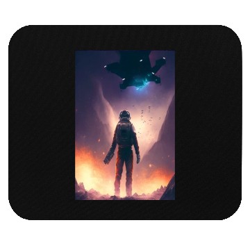 Discover galaxy space satelite astronaut Mouse Pads