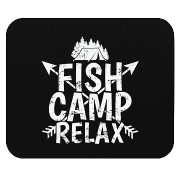 Discover Fish Camp relax Vacation Mountains Campfire Mouse Pads