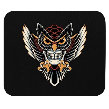 Discover Owl Skull Mouse Pads