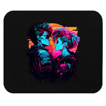 Discover Get the Hottest Cyberpunk Synthwave Art - In Love Mouse Pads