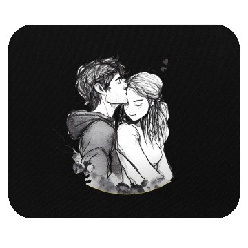 Discover Romantic couple embrace lovingly ink Mouse Pads