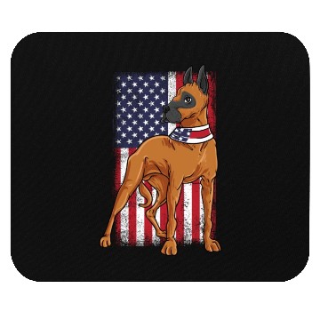 Discover Great Dane USA Flag Mouse Pads
